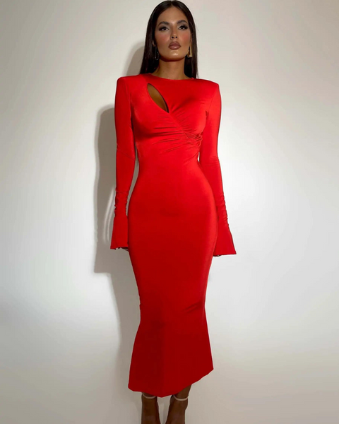 Robe automne hiver Rouge / S