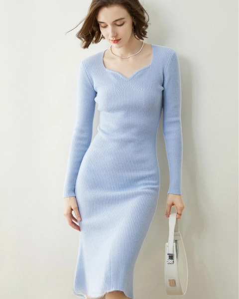 Robe bleu hiver