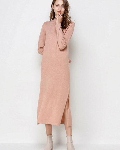 robe-en-laine-hiver Rose / S