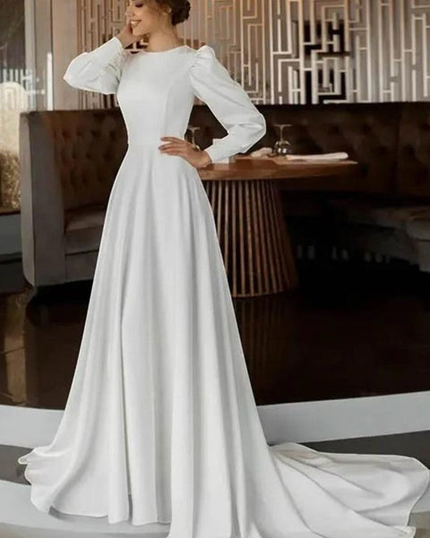 robe-mariage-civil-hiver Blanc / 34