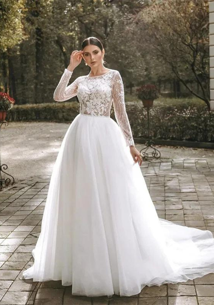 Robe longue mariage hiver hotsell