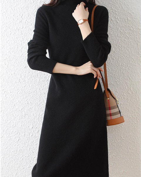 Robe noire hiver Noir / S