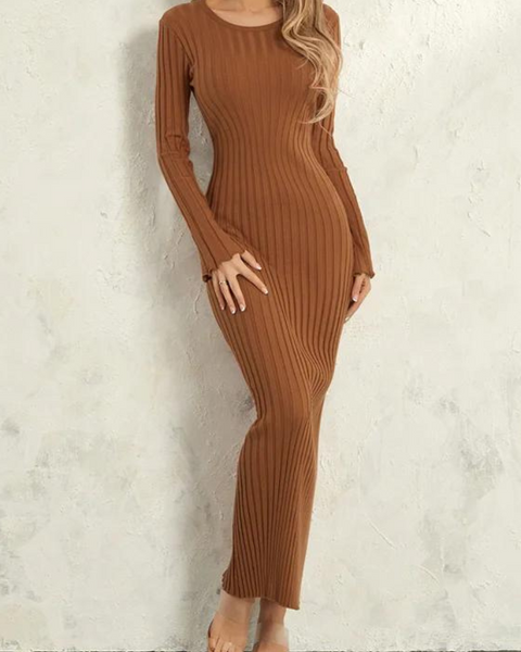 robe-pull-hiver Brun / S