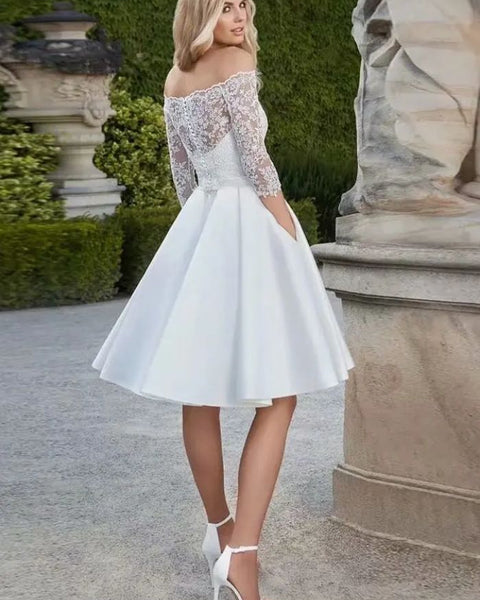 Robe courte mariage hiver 2025