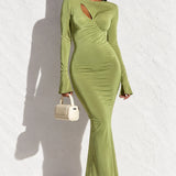 Robe automne hiver Vert / S