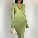 Robe automne hiver Vert / S