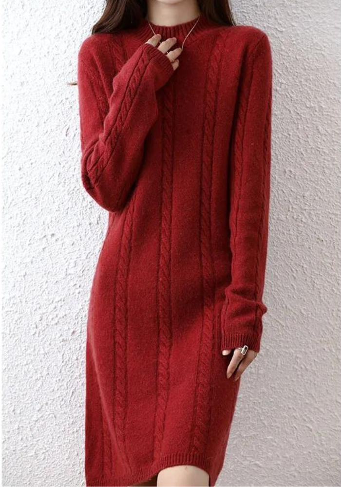 Robe beige hiver Rouge / S