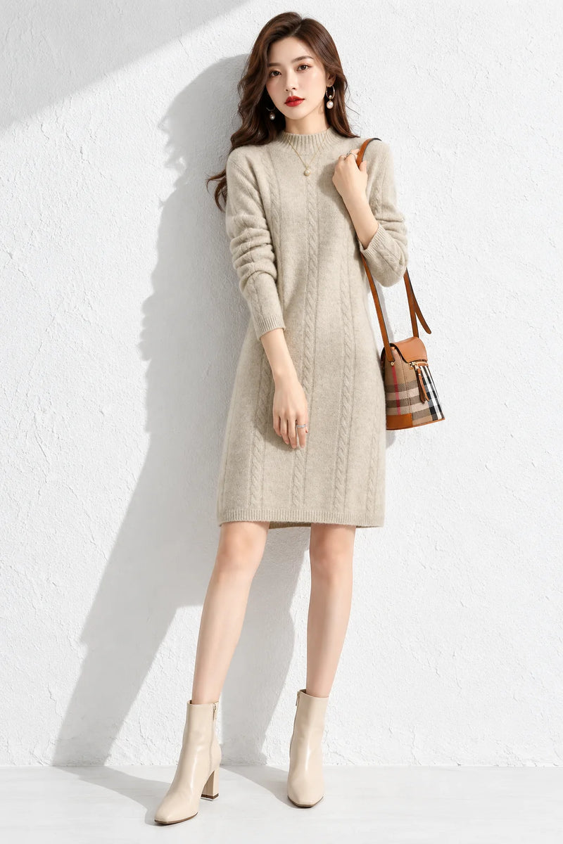 Robe beige hiver Beige / S