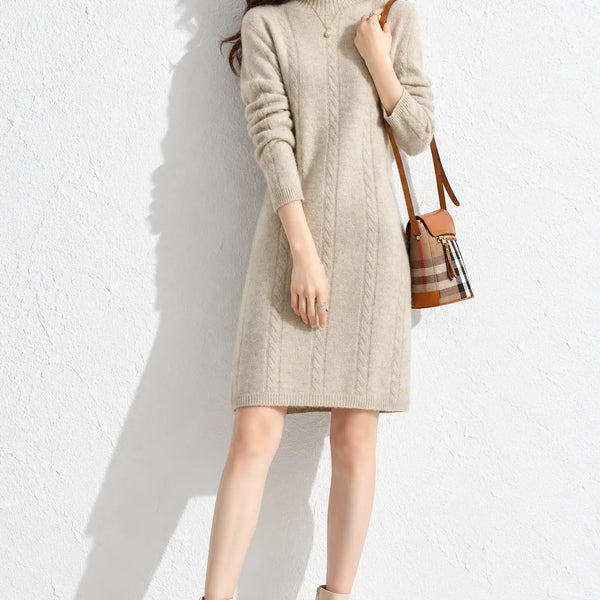 Robe beige hiver Beige / S