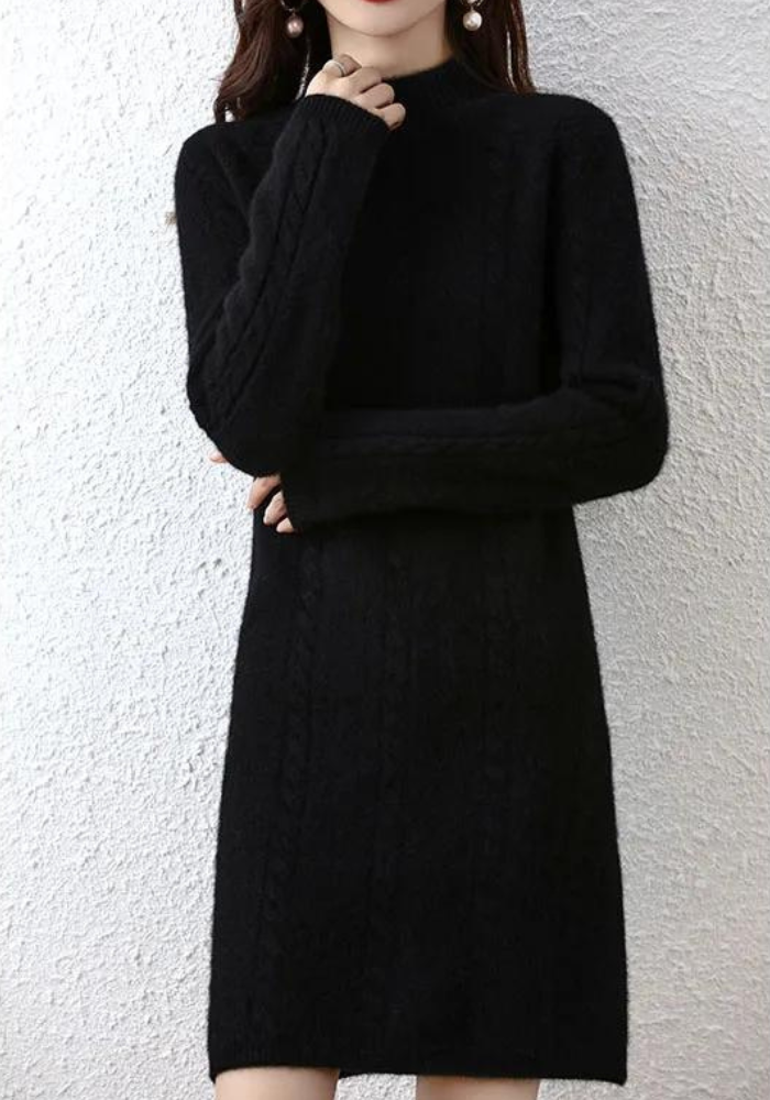 Robe beige hiver Noir / S