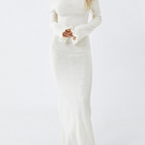 Robe dos nu hiver Blanc / S