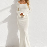 Robe dos nu hiver Blanc / S