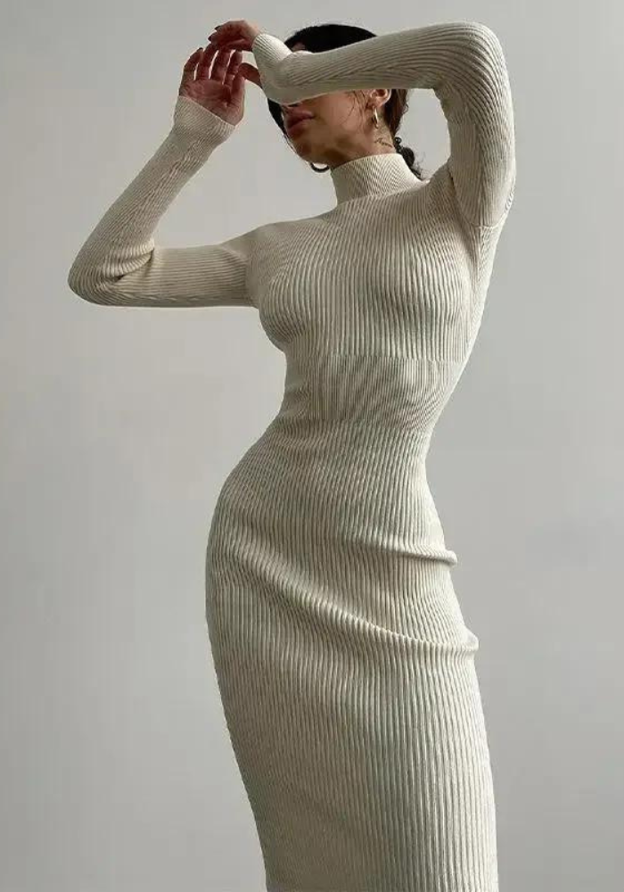Robe blanche hiver femme