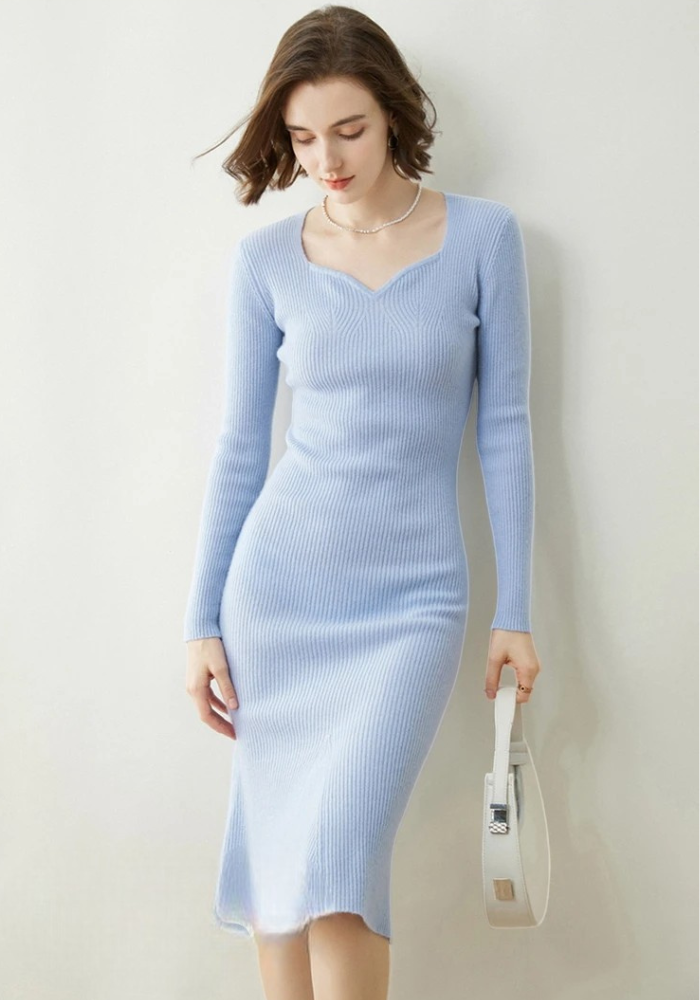 Robe bleu hiver