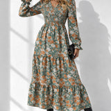 Robe bohème hiver Vert / S