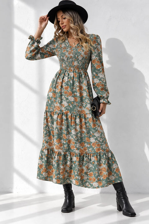 Robe bohème hiver Vert / S
