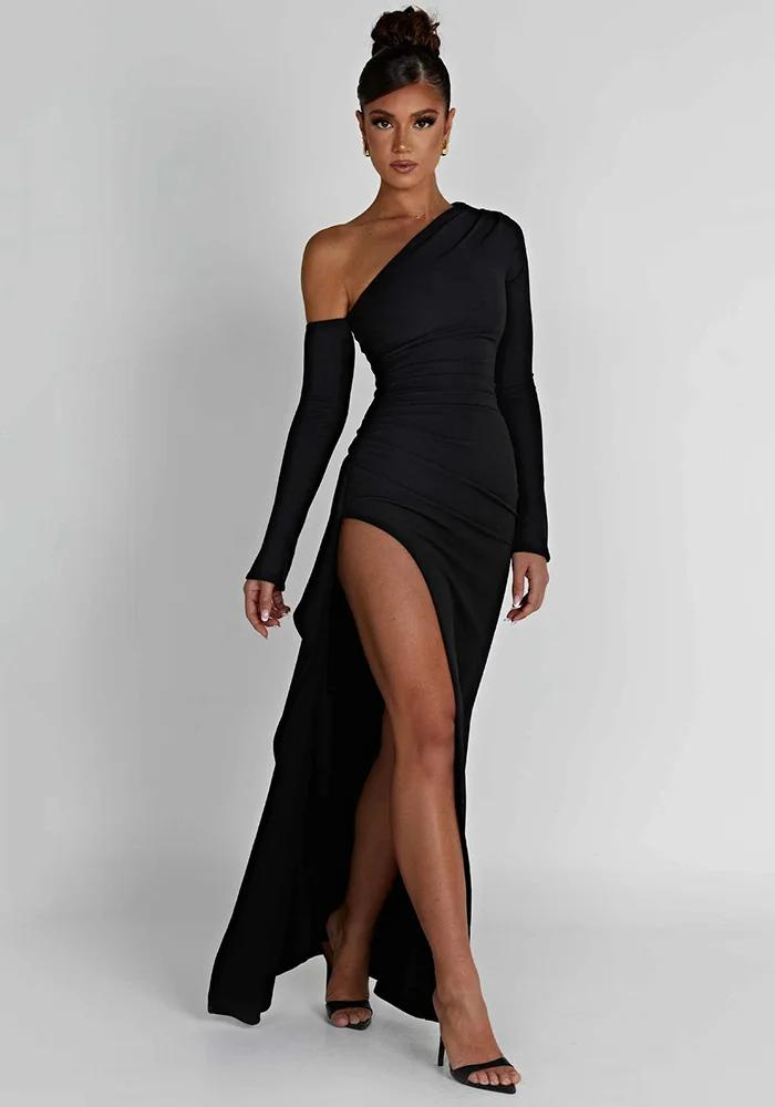 Robe cocktail hiver longue