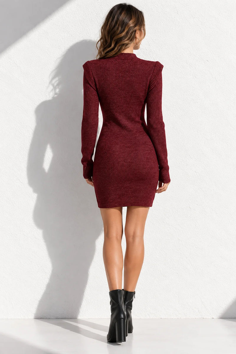Robe bordeaux hiver