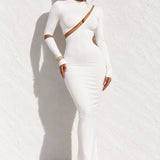 Robe asymétrique hiver Blanc / S