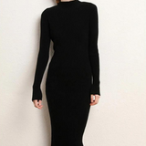 Robe d’Hiver 100% Cachemire Noir / S