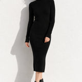 Robe d’Hiver 100% Cachemire Noir / S