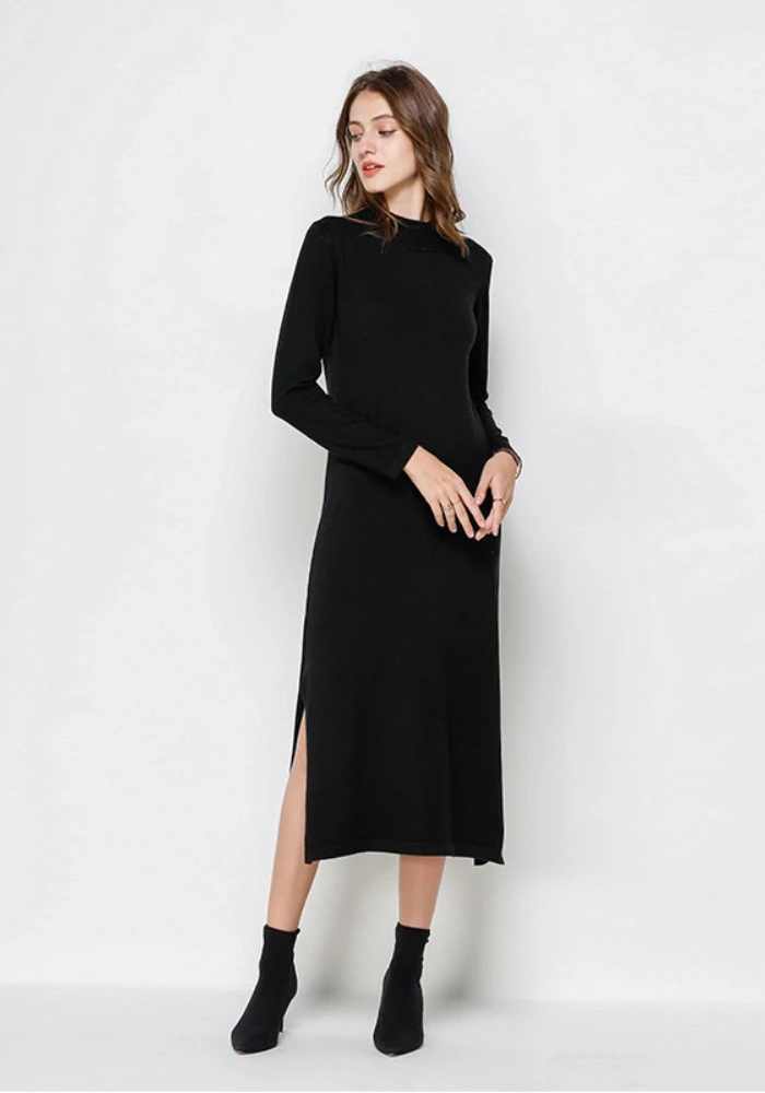 robe-en-laine-hiver Noir / S