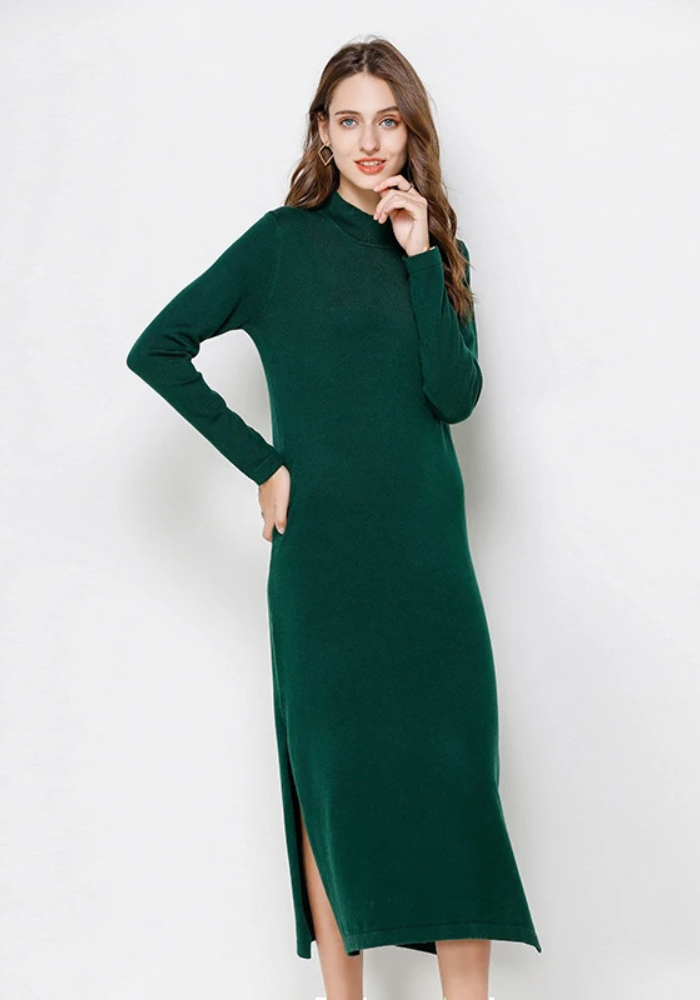 robe-en-laine-hiver Vert / S