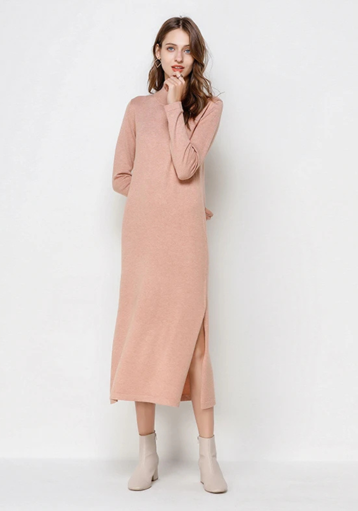 robe-en-laine-hiver Rose / S