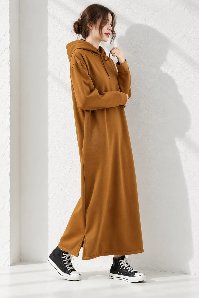 Robe hiver à capuche