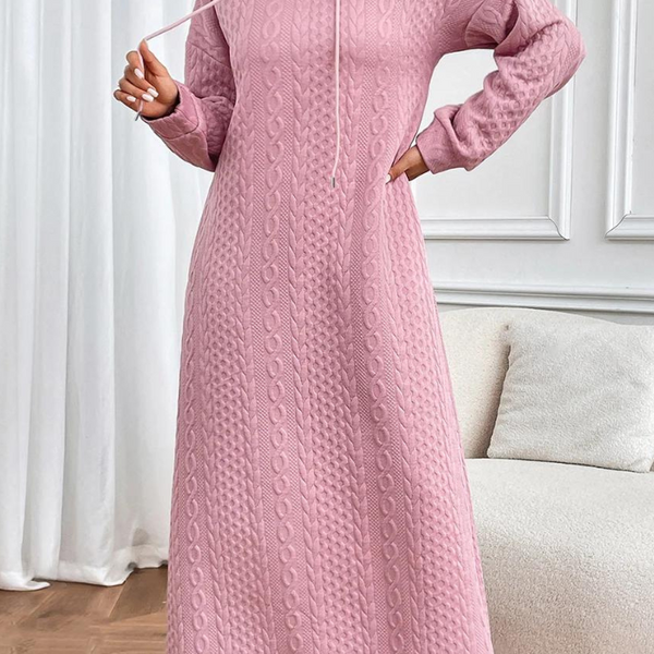 Robe hiver à capuche Rose / S