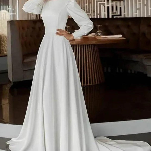 robe-mariage-civil-hiver Blanc / 34