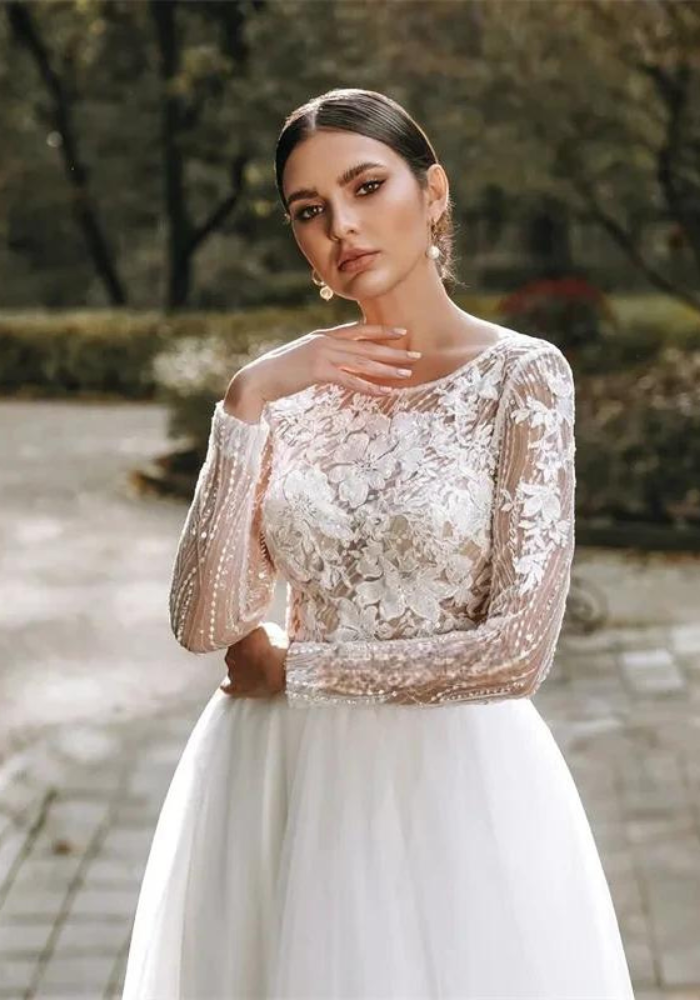 Robe Mariage Fleurie Hiver