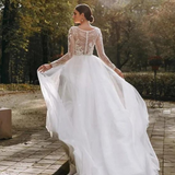 Robe Mariage Fleurie Hiver de dos