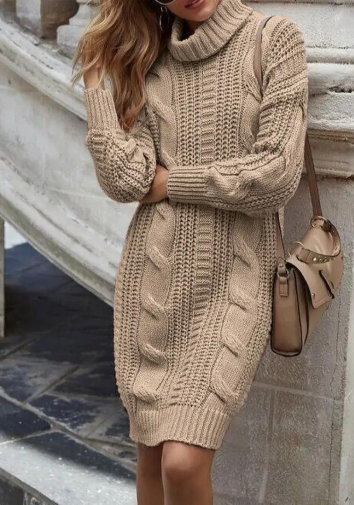 Robe grise hiver Beige / S