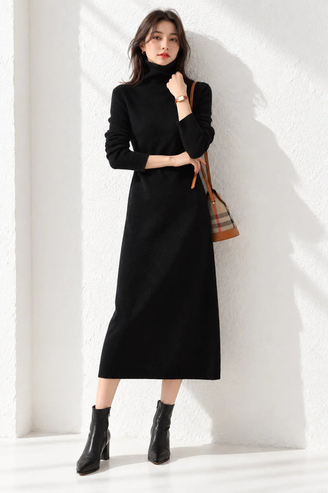 Robe noire hiver Noir / S
